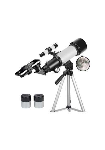 Eaconn 70mm Başlangıç Seviyesi Teleskop, Taşınabilir Seyahat Teleskobu, Tripod Ve Telefon Aparatlı Beyaz