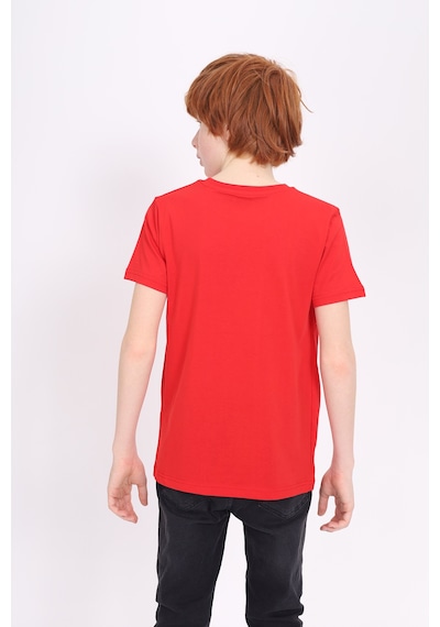 Toontoy Kids Toontoy Unisex Çocuk Ay Yıldız Baskılı Tişört Kırmızı