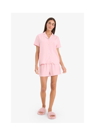 Defacto Regular Fıt Kısa Kollu 2li Saten Takım G1962ax26sppn149 Pembe-pn149