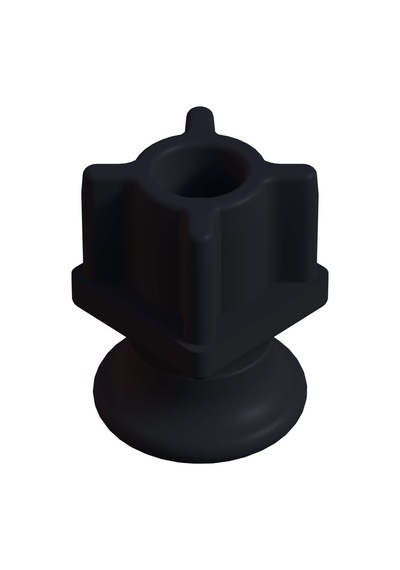 Cateksss 25x25 Mm Plastik Rotil Ayak - Profil Ayağı Tezgah Ayarlı Ayak Siyah - 44 Lü Paket