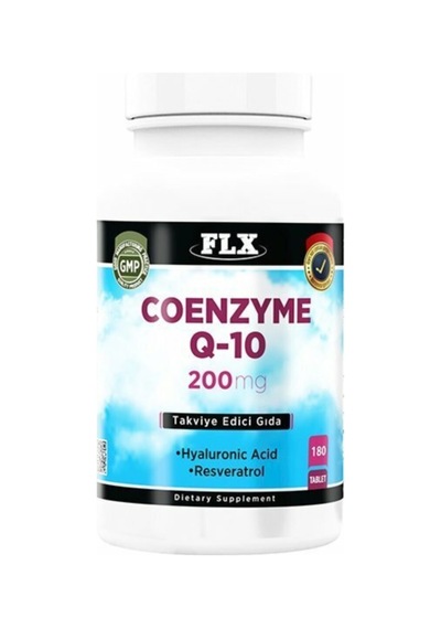 Coenzyme Q-10 200 Mg Hyoluronic Acid Resveretrol 180 Tablet