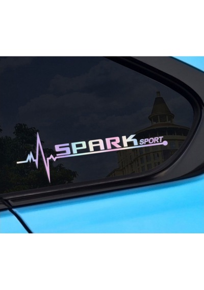Chevrolet Spark Yan Cam Sticker Oto Kapı 20 Cm X 7 Cm Renkli