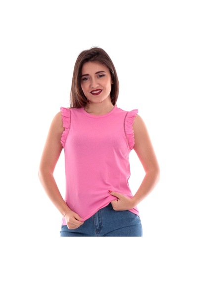 Only Kadın Kelebek Kollu T-shirt 15289579 Pembe