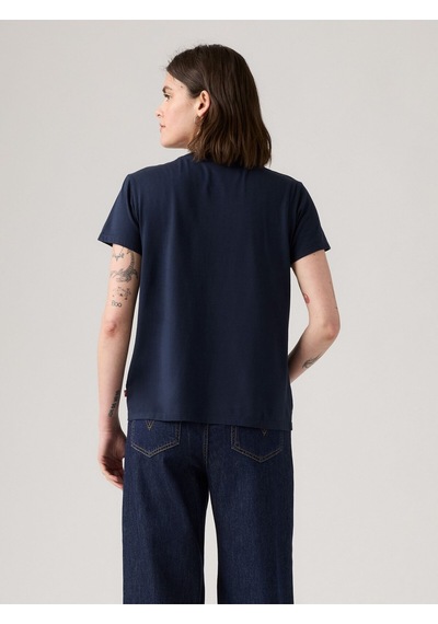 Levi's Kadın Bisiklet Yaka Desenli Lacivert T-shirt - 17369-3156