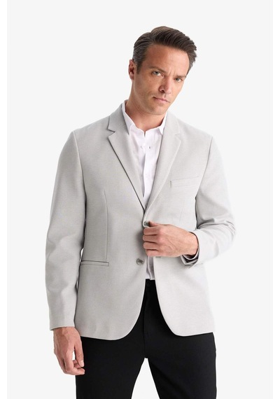 DeFacto Slim Fit Dar Kesim Yarım Astar Blazer Ceket E3447AX25SMGR323