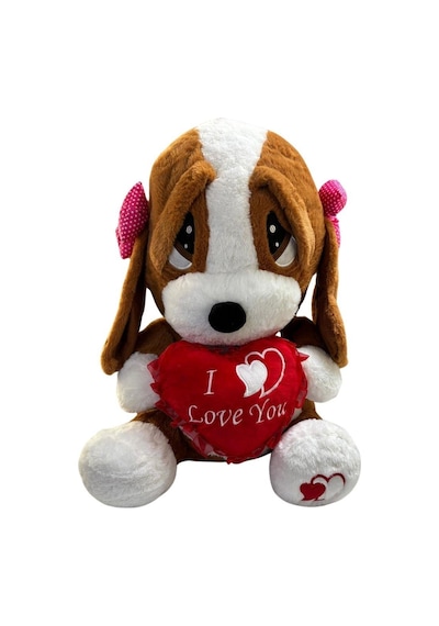 Halley Peluş Üzgün Köpek 60 Cm 22100 Kahverengi Çok Renkli