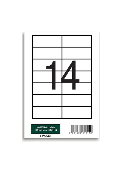 Herboy Hb-1114 105 X 41 Mm A4 Laser Etiket 100 Adet