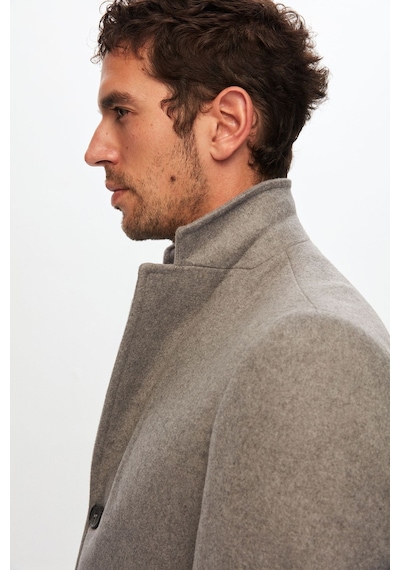 D's Damat Ds Damat Regular Fit Gri Kaşe Kaban 5HF08ORT10000 Gri