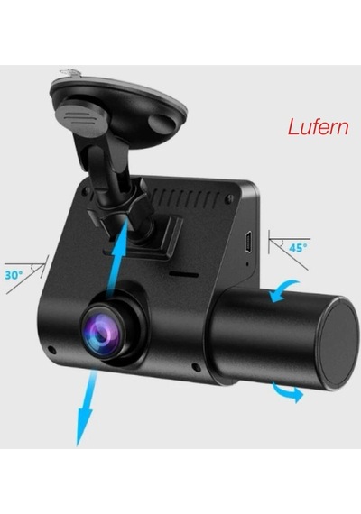 Yüksek Kaliteli M80 3 Lens Araç Kamerası Gece Görüş Video Kaydı Bluetooth Desteği Kablosuz Siyah