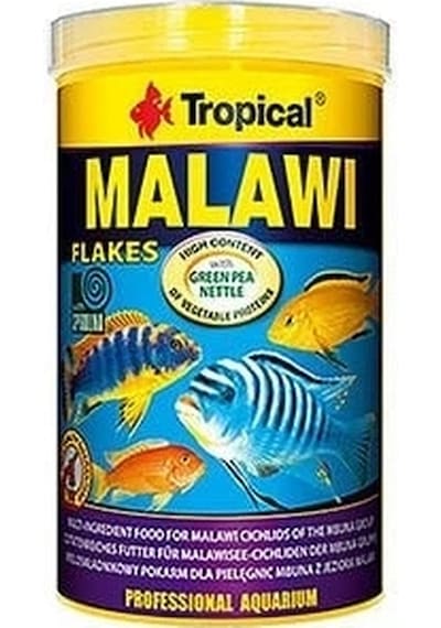 Tropical Malawı Flakes Malawı Cichlid Balıkları İçin Pul Balık Yemi 1000 Ml 200 Gr