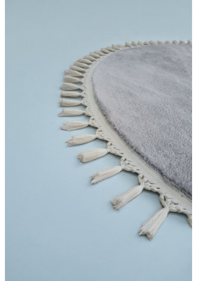 Altuncarpet Açık Gıri Ponpon Saçaklı Modern Post Pelüş Halı Kayma