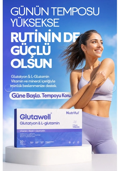 Nutriful Glutawell Glutatyon Ve L-Glutamin İçeren Takviye Edici Gıda 30 Tablet