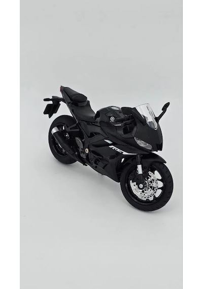 Yamaha Yzf-r3 1:12 Diecast - Mat Siyah Racing Bike Metal Model