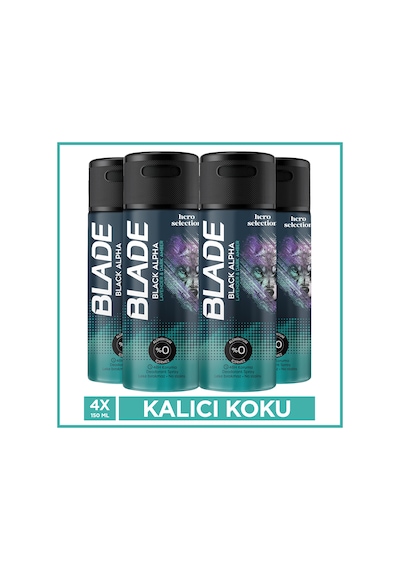 Blade Hero Selection Serisi Black Alpha Erkek Deodorant 4x150 Ml