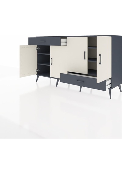 Hyperion Konsol 5 Raflı 2 Çekmeceli 4 Kapaklı 176x44x99 Antrasit- Antrasit-aytaşı/antrasit Hyperion Konsol 5 Raflı 2 Çekmeceli 4 Kapaklı 176x44x99 Antrasit- Antrasit-aytaşı/antrasit