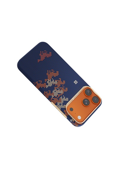 İphone 17 Pro Max Uyumlu Kılıf M-safe Özellikli Raptic Aramid Skin Chivalry Serisi Kapak Lacivert