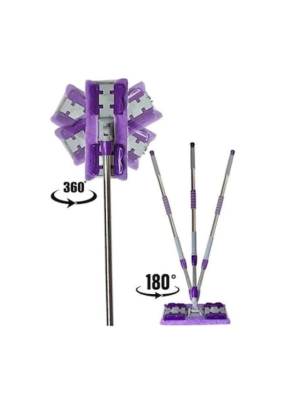Mandallı Mop Mikrofiber Sihirli Mop Fayans Duvar Yüzey Temizlik Mikrofiber Mandallı Mop , Teleskopik 360 Derece Döne