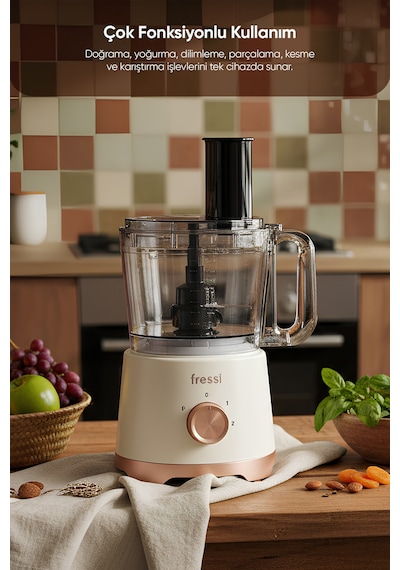 Fressi FR-PBL02 1200 W Armonia Power Mutfak Robotu Salata Doğrayıcı Blender Seti