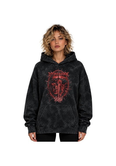 Sevbano Megadeth Lamb Of God Rock Metal Müzik Grubu Baskılı Unisex Oversi Siyah