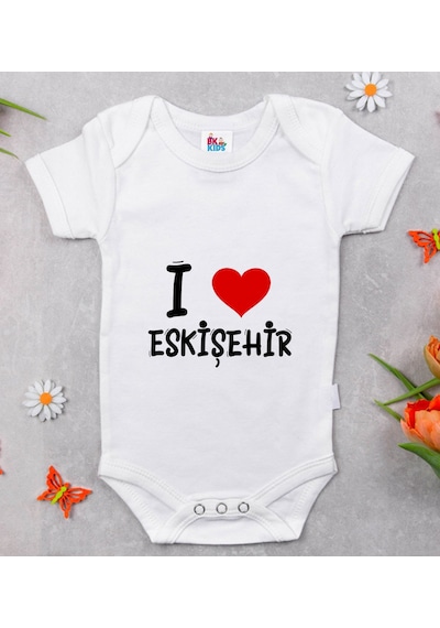 Bk Gift Bk Kids I Love Eskişehir Tasarımlı Bebek Body Zıbın - Model 1 6 - 9 Ay Sarı