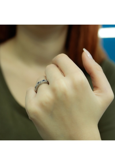 Lova Pırlantalı Prenses Safir Tamtur Yüzük - 1040083