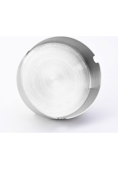 Paslanmaz Çelik Metal Küllük 8 Cm Yuvarlak Masaüstü Küllük Mat Gümüş Dekoratif Modeli