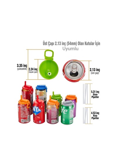 Sunup Sn-29911 Kutulu İçecekler İçin Pipetli İçecek Kapağı