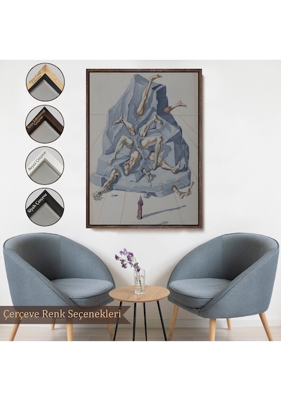 Çerçeveli Salvador Dali - İlahi Komedya Tablosu-7401