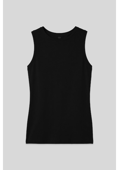 Tommy Life Siyah Slim Fit Basic O Yaka Sıfır Kol Kadın Atlet - 97313