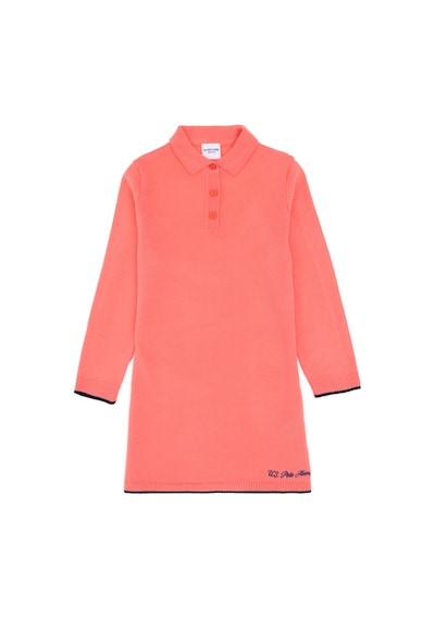 U.S. Polo Assn. Kız Çocuk Nar Çiçeği Polo Yaka Triko Elbise 50297179-VR239