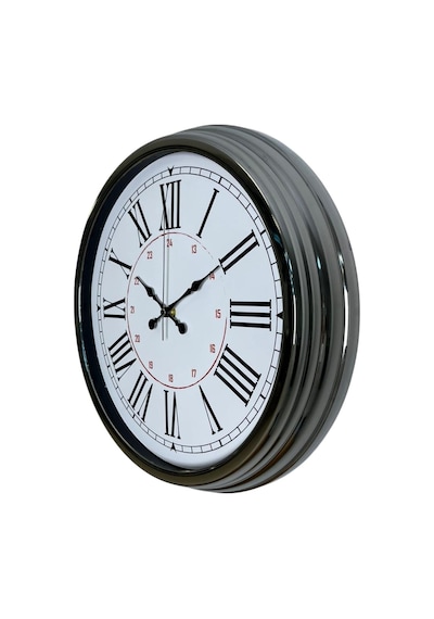 Silver Elegance 40 Cm Krom Metal Duvar Saati