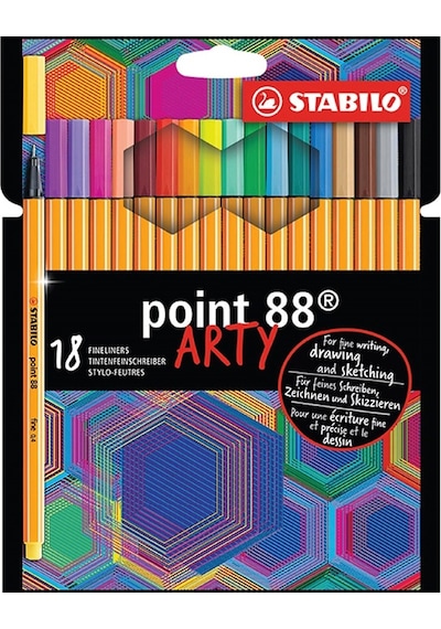 Stabilo Keçe Uçlu İnce Kalem 88 Arty 18 Li Çok Renkli