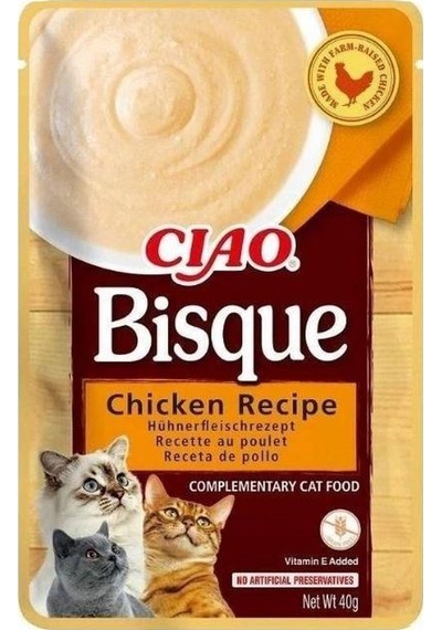 Ciao Bisque Tavuklu Sıvı Krema Kedi Ödülü 40 Gr