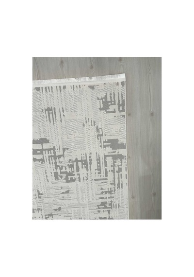 Denf Home İskandinav Sisal Loop Yumuşak Doku Özel Kesim Modern Salon Koridor Oturma Mutfak Halısı Kilim Yolluk Gri - Krem