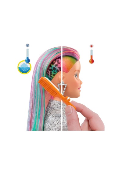 Grn81 Barbie. Leopar Desenli Saçlar    Bebeği