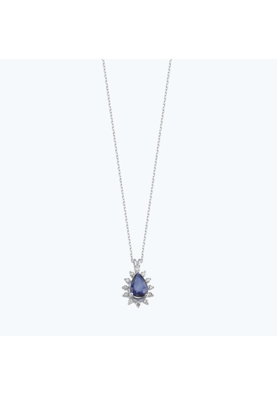 Altınbaş Pırlanta Safir Damla Kolye Pse032sk14-1
