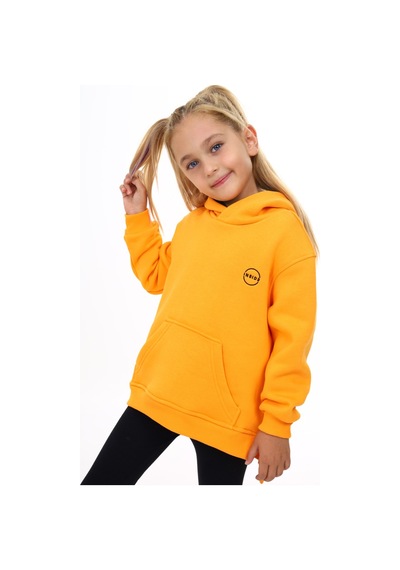Toontoy Kız Çocuk Oversize Kapüşonlu Cepli Nakış Baskılı Yırtmaçlı Sweatshirt - 3 İplik Şardonlu Hardal Toontoy Kız Çocuk Oversize Kapüşonlu Cepli Nakış Baskılı Yırtmaçlı Sweatshirt - 3 İplik Şardonlu Hardal