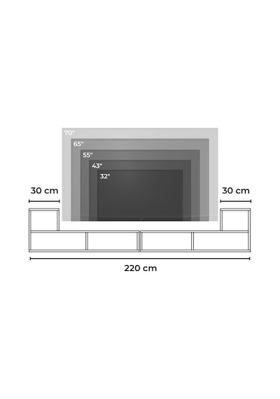 Bucak Çok Amaçlı Kitaplık Tv Ünitesi Meşe Meşe