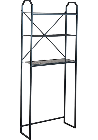 Uykula Çamaşır Makinesi Üstü Raf Düzenleyici 3 Katlı Metal Banyo Rafı Organizer Siyah