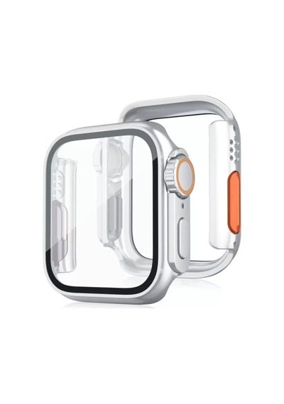 Newface Apple Watch 44mm Watch 49mm Kasa Dönüştürücü Ve Ekran Koruyucu - Gümüş