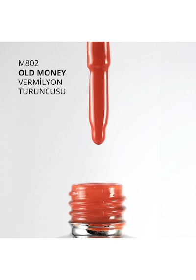 Kalıcı Oje M802, Vermilyon Turuncusu, 10 Ml