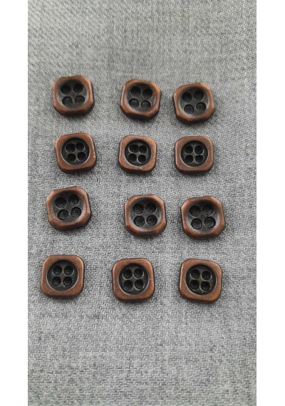 Antık Bakır Metal Düğme 8 Mm 12 Adet