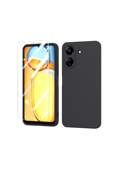 Teleplus Xiaomi Poco C65 Kılıf Mara Lansman Silikon + Ekran Koruyucu