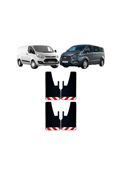 Ford Transit Tourneo Custom Kırmızı-beyaz Fosforlu 4'lü Paçalık Çamurluk Tozluk Frd0fx02802