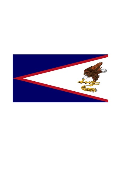 Amerikan Samoa Ülke Bayrağı 45x22cm Duvar Tablosu Çerçevesiz Pvc Tablo