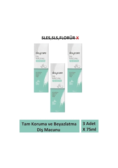 Tam Koruma Ve Beyazlatıcı Diş Macunu 3 Adet X 75 Ml