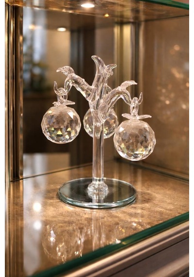 Şeffaf Kristal Biblo Masaüstü Ve Vitrin İçin Şık Dekoratif Kristal Obje 15 Cm