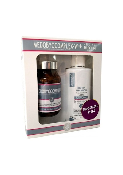 Dermoskin Medobiocomplex Kadınlar için Dökülme Karşıtı Biotin Şampuan 200 ML + 60 Bitkisel Kapsül Dermoskin Medobiocomplex Kadınlar için Dökülme Karşıtı Biotin Şampuan 200 ML + 60 Bitkisel Kapsül