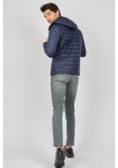 Daynax Erkek Kapüşonlu Mont 4927100 Indigo-Indigo İndigo