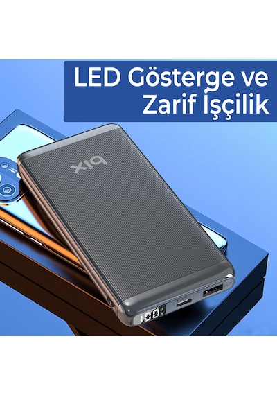 Bix Bxpb107 10000mah 20w Pd Type-c Usb Scp 22.5w Powerbank Siyah